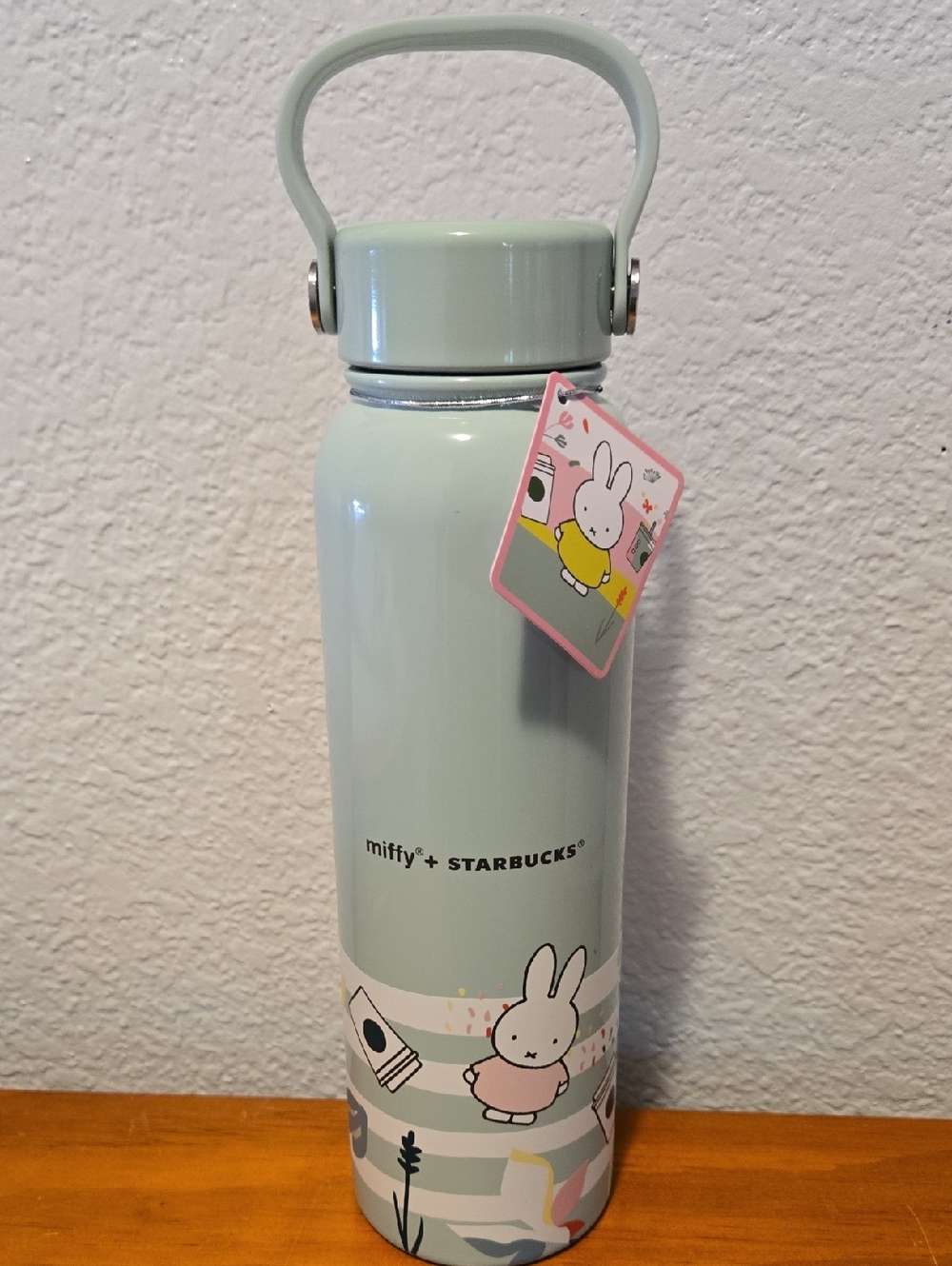 Miffy + Starbucks Mint Green Stainless Bottle NWT 27 Oz